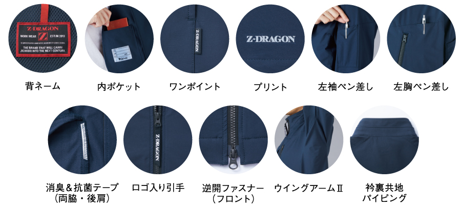 Z-DRAGON作業服73800機能説明