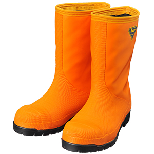 NR031オレンジは防寒-４０℃仕様の冷蔵庫長の安全長靴